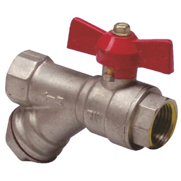 Robinet trecere cu filtru Y, 1/2