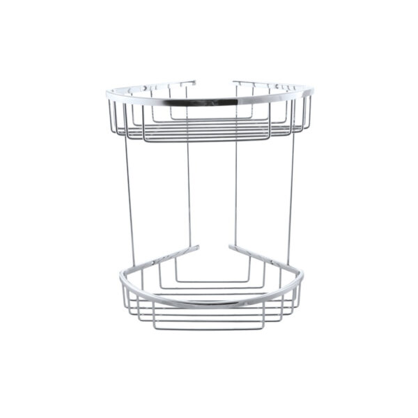 Etajera pentru baie, din inox, 2 rafturi, 200 x 200 mm, S302