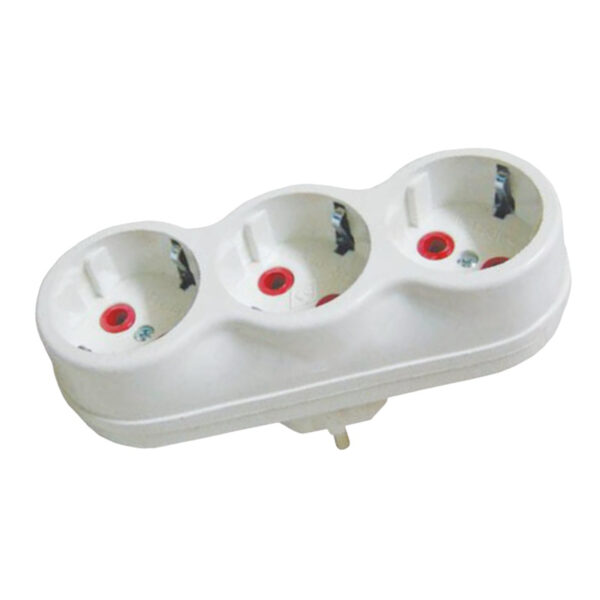 Triplu stecher in line, 3 x Schuko