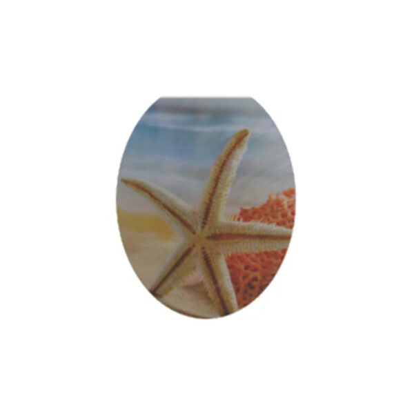 Capac pentru WC cu burete, Stea de mare, KY5014, 400 x 360 mm