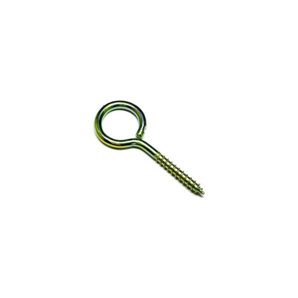 Set 400 carlige cu filet pentru lemn, metal, galben, ER101-1, inel Ø exterior 12 mm, lungime totala 30 mm