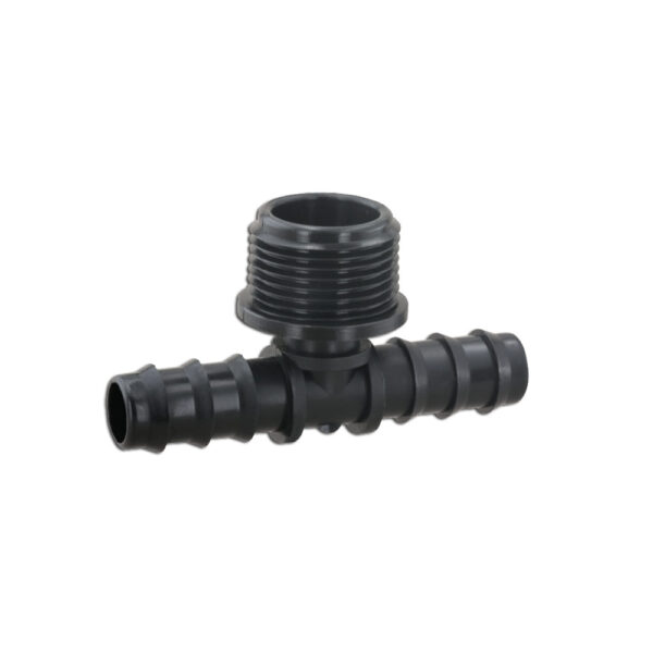 Teu redus din plastic pentru teava picurare cu FE (16MMx1/2x16MM)-Nr.7454