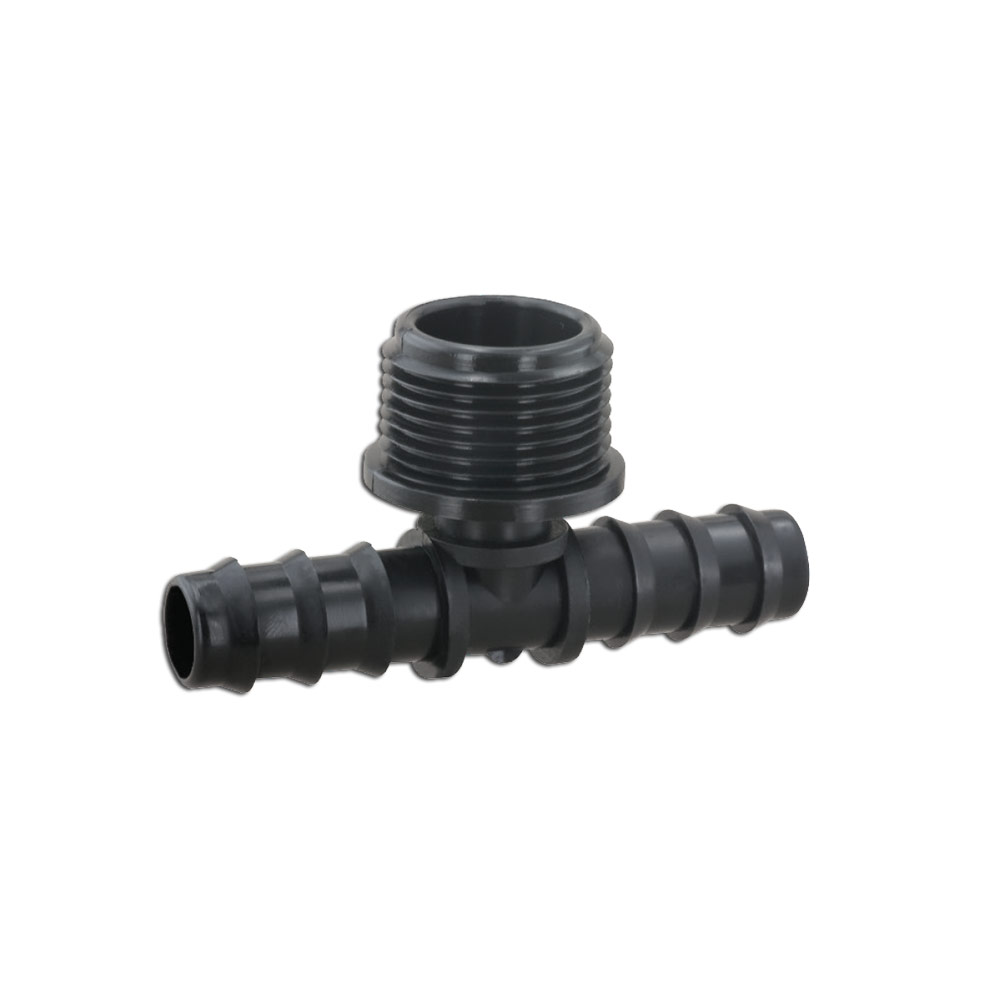 Teu redus din plastic pentru teava picurare cu FE (16MMx3/4x16MM)-Nr.7455