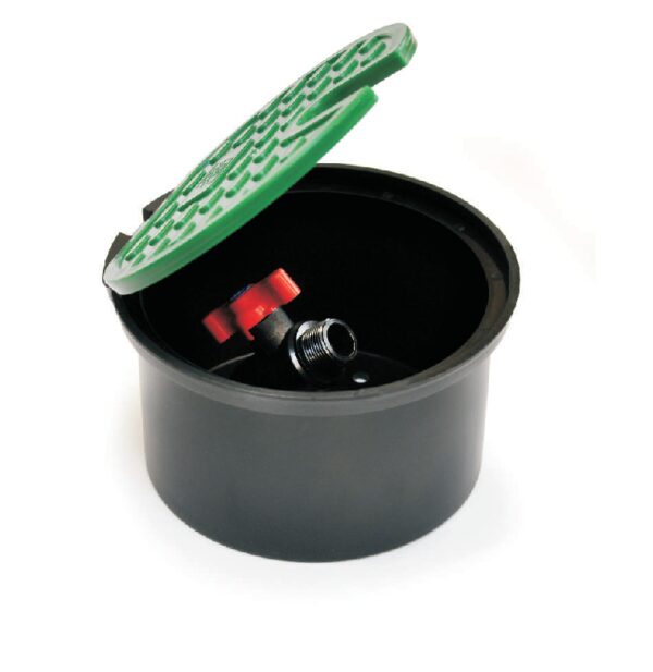 Cutie din plastic rotunda pentru irigare cu robinet (3/4)-Nr.6443