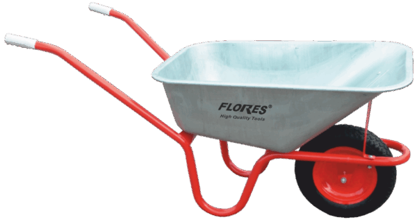Roaba metalica galvanizata cu roata plina (100L)