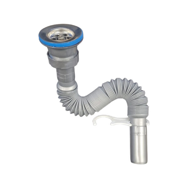 Sifon flexibil profesional cu cap mic, gri, 1″1/2 – 40 mm