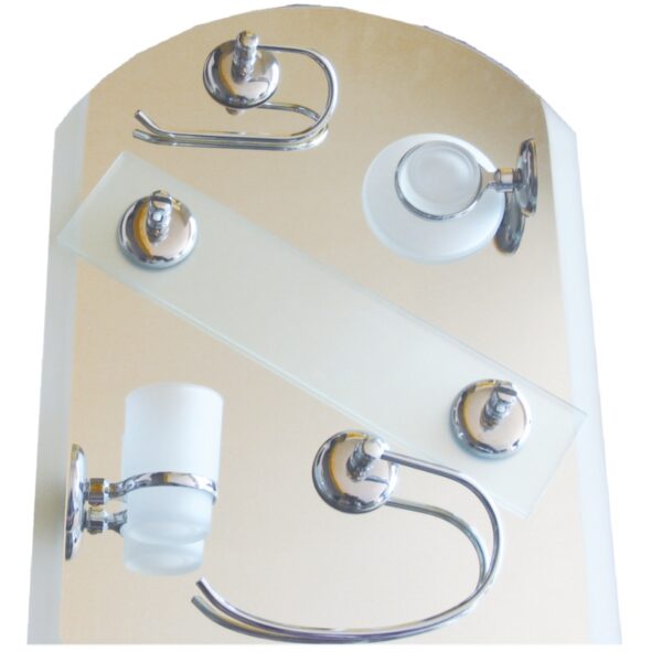 Accesorii pentru baie cu oglinda crom (Nr.240)