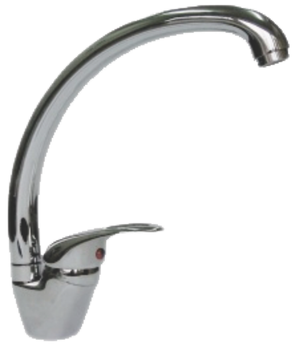Baterie monobloc pentru chiuveta, cu gat lebada, 310 mm