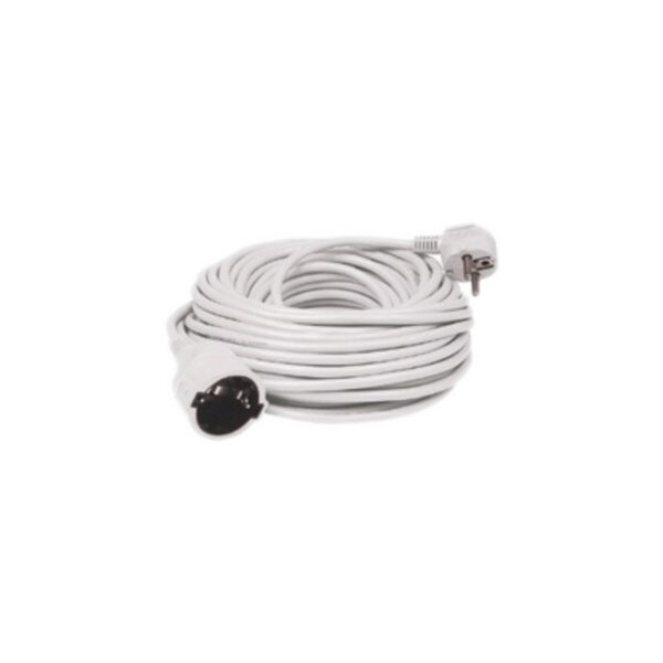 Cablu prelungitor, cupla si stecher, impamantare, alb, 3 m