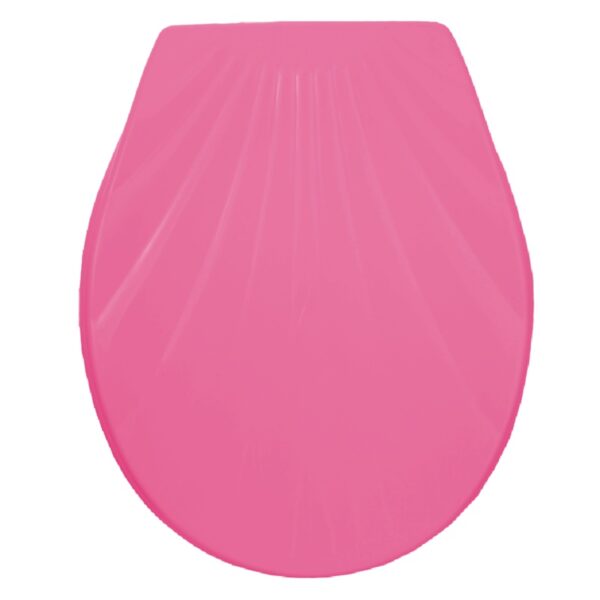 Capac pentru WC din plastic cu model   (Roz)