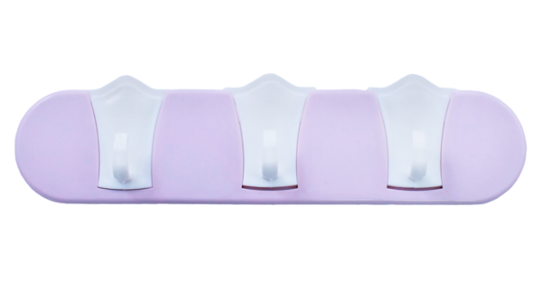 Cuier din plastic, pentru baie, cu 3 agatatori, 240 mm