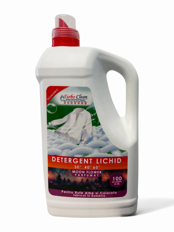 Detergent lichid pentru rufe Moon Flower, 5L, 100 spălări, pentru rufe albe și colorate