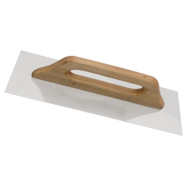 Gletiera inox fara zimti, cu maner din lemn, 500 x 130 mm