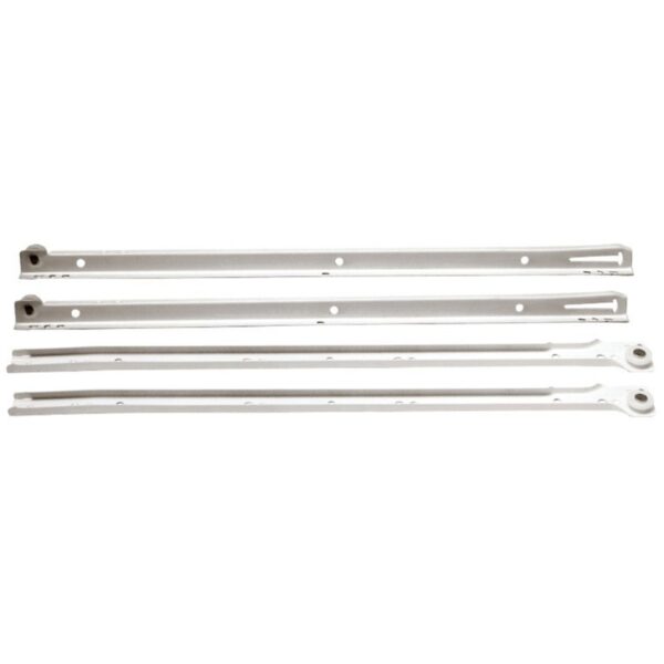 Set Sina glisare cu role pentru sertar, alb, 400 mm