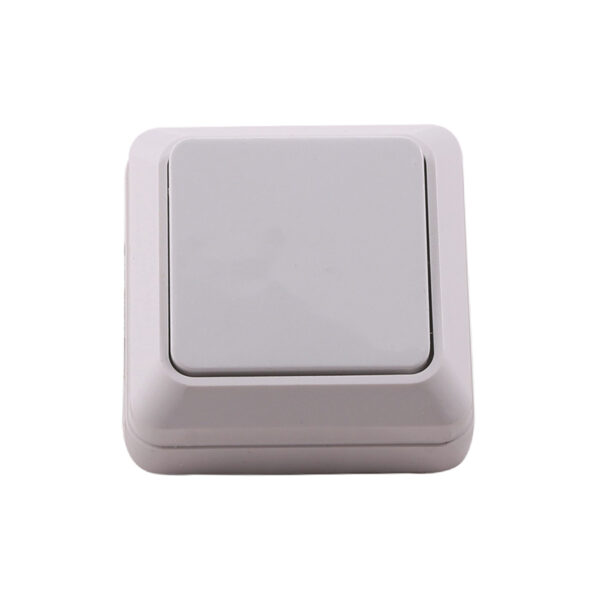 Intrerupator simplu, aparent, alb, 64 x 64 mm