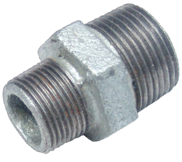 Niplu redus din zinc pentru apa, 1″1/2 x 1/2″