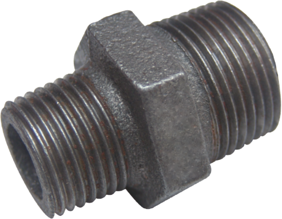 Niplu redus negru pentru gaze, de la 1″1/4 x 1″