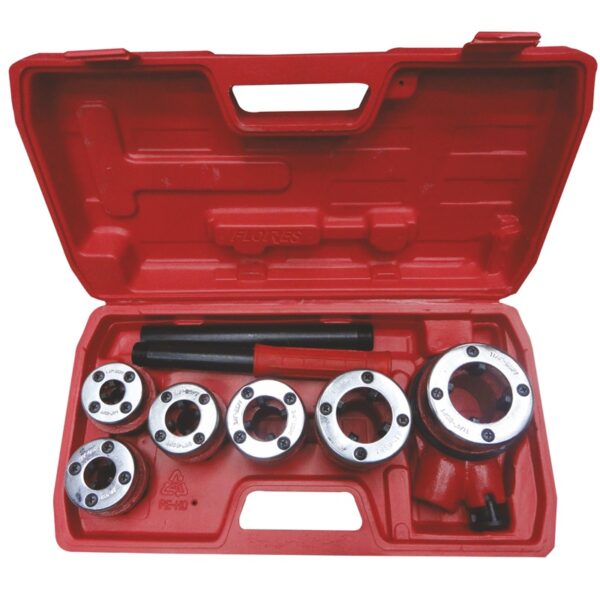 Trusa filiere pentru teava (1/2-2″-6capete filiere/set-8buc./cutie)