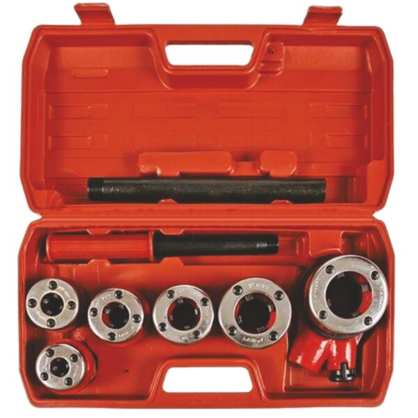 Trusa filiere pentru teava (1/4-1″1/4 – 6 capete filiere/set-8buc./cutie)
