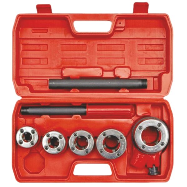 Trusa filiere pentru teava, 3/8″, 1/2″, 3/4″, 1″, 1″1/4, 5 capete filiere
