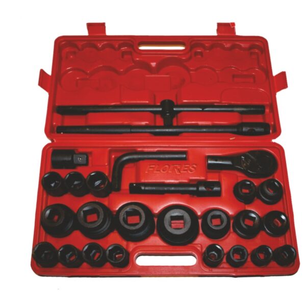 Trusa tubulare pentru camion neagra 3/4 (26 buc./set)